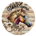 Horse Sign Farmhouse Decoe-5222 10’ Metal Round