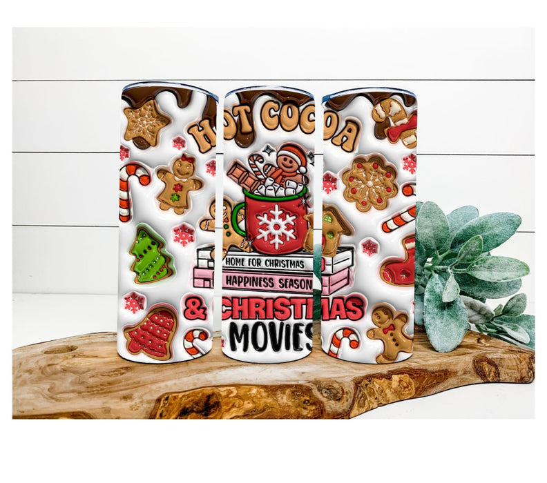 Hot Cocoa Tumbler 20 Oz Skinny Decoetumbler-357