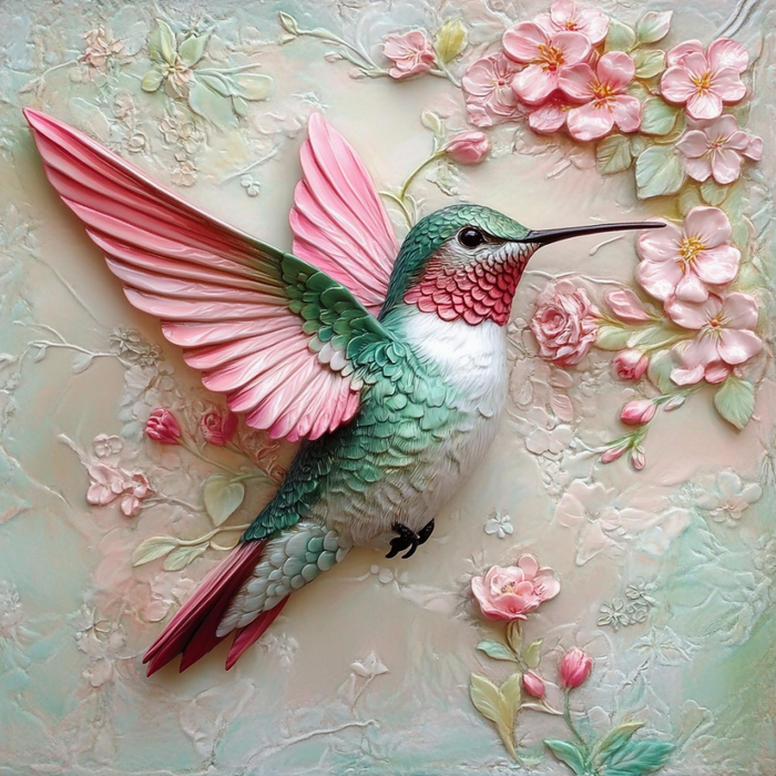 Hummingbird Sign, DCO-13193, Sign For Wreath, 10x10" Metal Sign