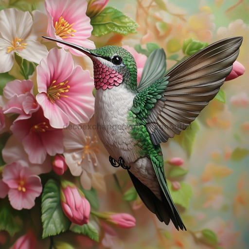 Hummingbird Sign, DCO-13198, Sign For Wreath, 10x10" Metal Sign