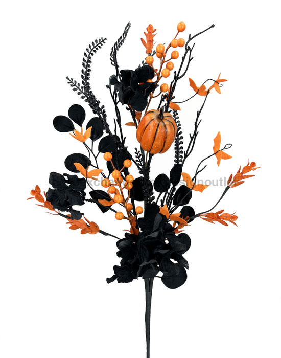 Hydrangea Pumpkin Pick 27’’ 57236ORBK Pick