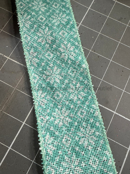 Ivry Brlp/Mint Rustic Poinsettias 2.5’’X10Y 71198-40-05 Ribbon