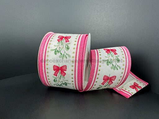 Ivry Lin/Mistletoe Bow/Pnk Edg 2.5’’X10Y 76502-40-44 Ribbon