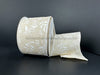 Ivory Lin/Wht Foilage/Wht Edge 2.5’’X10Y 41524-40-18 Ribbon