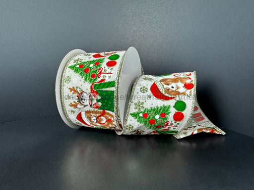Ivory Stn/Doggies Undr The Tree 2.5’’X10Y 72563-40-20 Ribbon