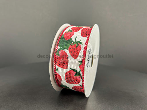 Ivry Lin/Strawberries 1.5’’X10Y 42450-09-18 Ribbon