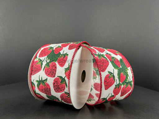 Ivry Lin/Strawberries 2.5’’X10Y 42450-40-18 Ribbon