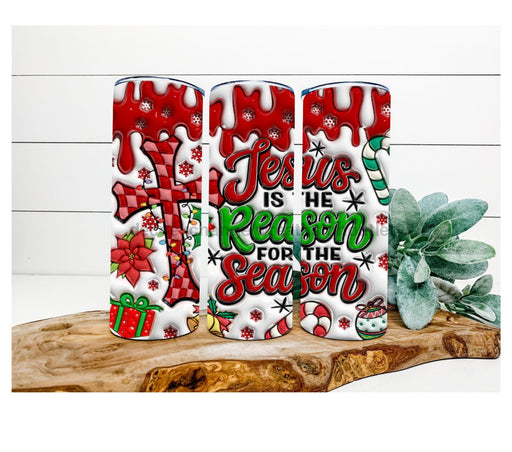 Jesus Is The Reason For Season Tumbler 20 Oz Skinny Decoetumbler-359