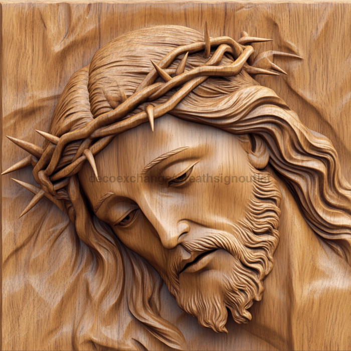 Jesus Wood Sign, DCO-13676, Sign For Wreath, 10x10" Metal Sign