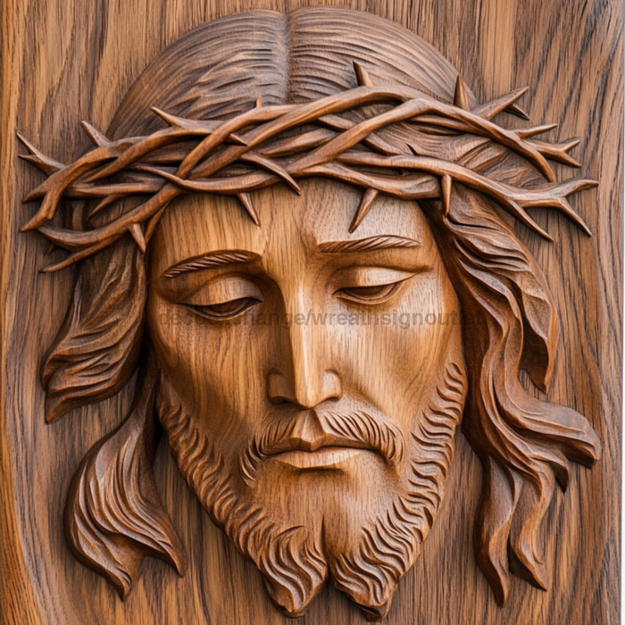 Jesus Wood Sign, DCO-13677, Sign For Wreath, 10x10" Metal Sign