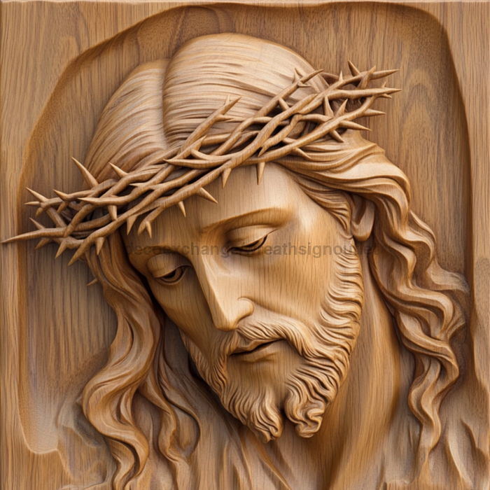 Jesus Wood Sign, DCO-13679, Sign For Wreath, 10x10" Metal Sign