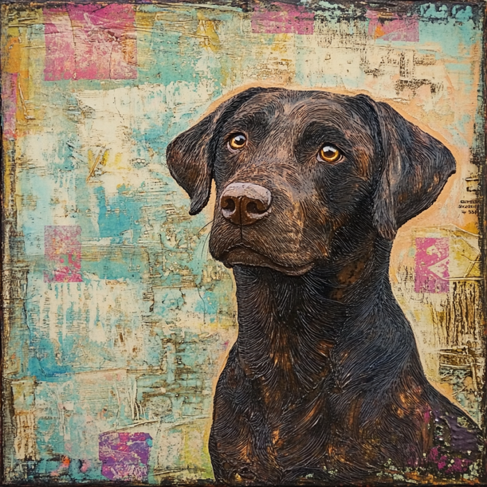 Lab Sign, Dog Sign, DCO-13527, Sign For Wreath, 10x10" Metal Sign