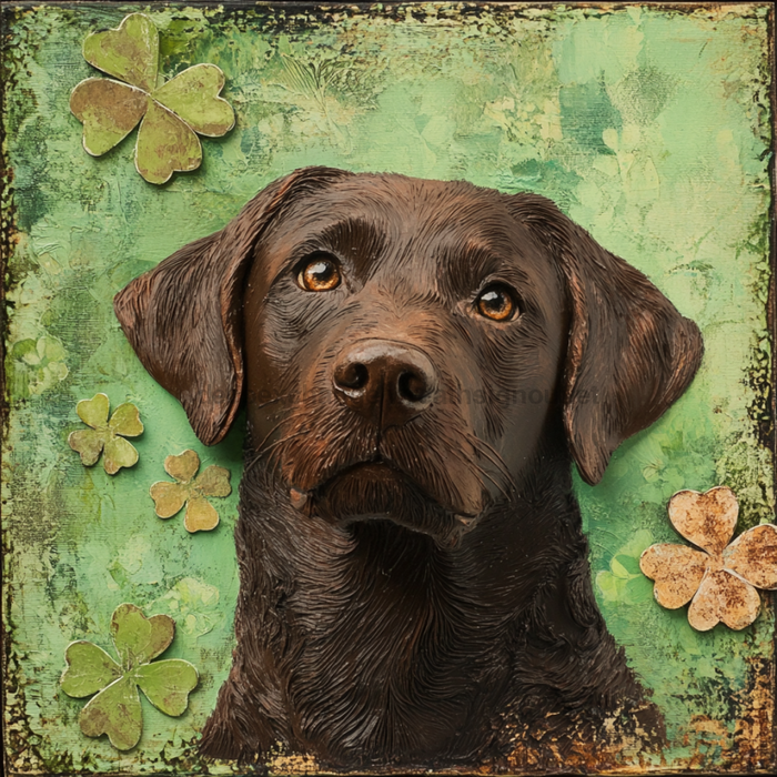 Lab Sign, Dog Sign, DCO-13530, Sign For Wreath, 10x10" Metal Sign