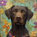 Lab Sign, Dog Sign, DCO-13531, Sign For Wreath, 10x10" Metal Sign