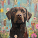 Lab Sign, Dog Sign, DCO-13532, Sign For Wreath, 10x10" Metal Sign