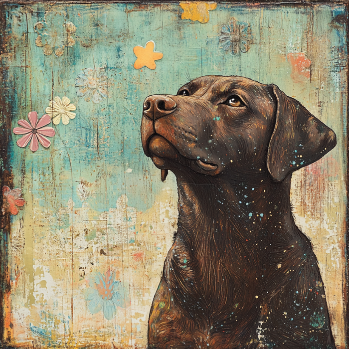 Lab Sign, Dog Sign, DCO-13538, Sign For Wreath, 10x10" Metal Sign