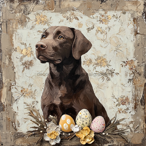 Lab Sign, Dog Sign, DCO-13539, Sign For Wreath, 10x10" Metal Sign
