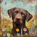 Lab Sign, Dog Sign, DCO-13540, Sign For Wreath, 10x10" Metal Sign