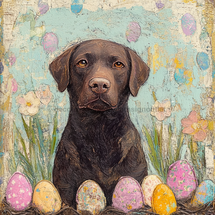 Lab Sign, Dog Sign, DCO-13541, Sign For Wreath, 10x10" Metal Sign