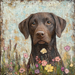 Lab Sign, Dog Sign, DCO-13546, Sign For Wreath, 10x10" Metal Sign