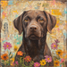 Lab Sign, Dog Sign, DCO-13551, Sign For Wreath, 10x10" Metal Sign