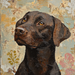Lab Sign, Dog Sign, DCO-13556, Sign For Wreath, 10x10" Metal Sign