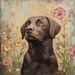 Lab Sign, Dog Sign, DCO-13557, Sign For Wreath, 10x10" Metal Sign
