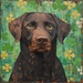 Lab Sign, Dog Sign, DCO-13559, Sign For Wreath, 10x10" Metal Sign