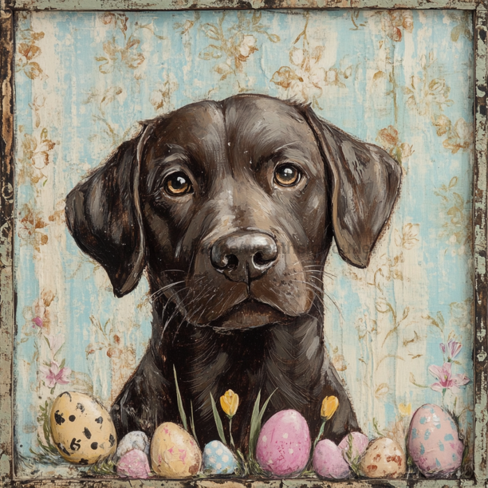 Lab Sign, Dog Sign, DCO-13560, Sign For Wreath, 10x10" Metal Sign
