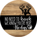 Dog Door Hanger, Hello Brought Treats Door Hanger, DCO-01975-DH, 18" Round Wood