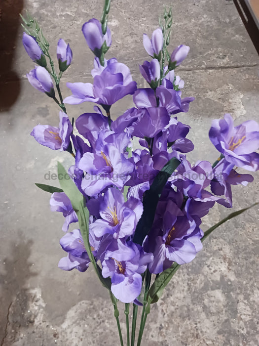 Large Gladiola Bush – 6 Stems Purple 46566 Greenery