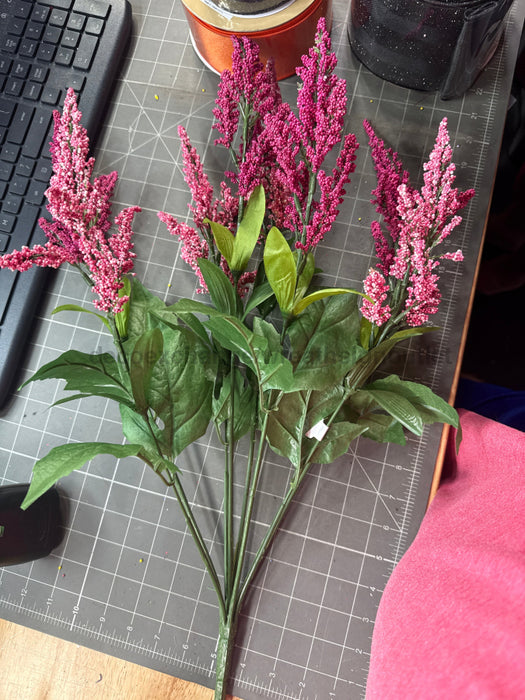Large Heather Bush - 8 Stems- Beauty Pink Greenery