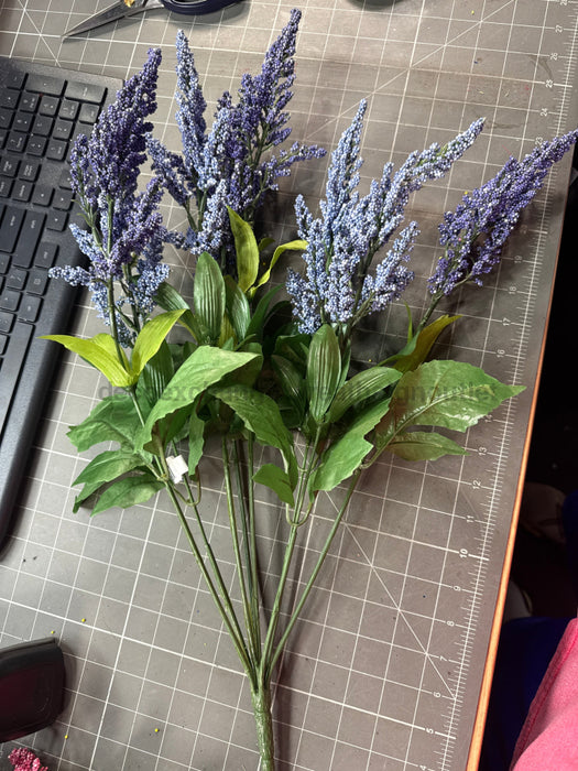 Large Heather Bush - 8 Stems- Blue Greenery