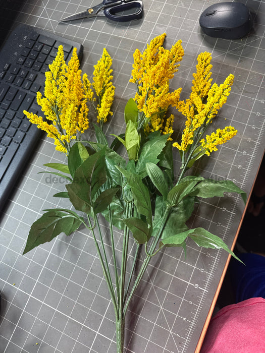 Large Heather Bush - 8 Stems- Yellow Greenery