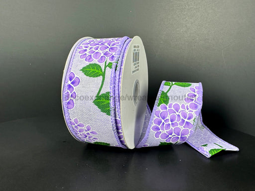 Lavndr Linen/Purp Hydrangeas 1.5’’X10Y 41518-09-48 Ribbon