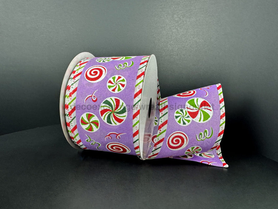 Lav Stn/Lm Rd Peppermnt Edg 2.5’’X10Y 76510 40 37 Ribbon