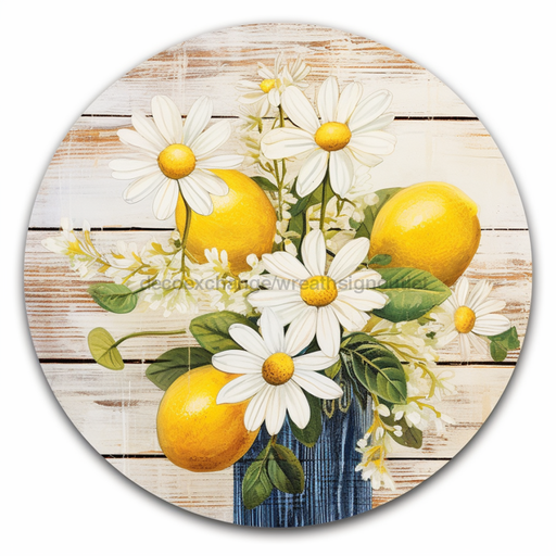 Lemon Sign Every Day Sign Dco-00893 For Wreath 10 Round Metal