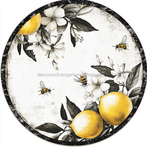 Lemon Sign, Everyday Sign, DCO-13020, Sign For Wreath, 10" Metal Sign