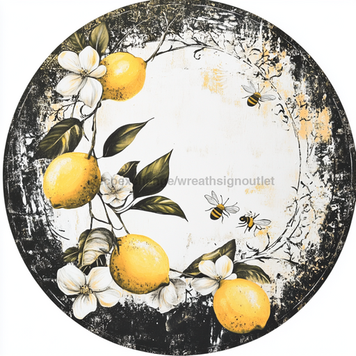 Lemon Sign, Everyday Sign, DCO-13026, Sign For Wreath, 10" Metal Sign