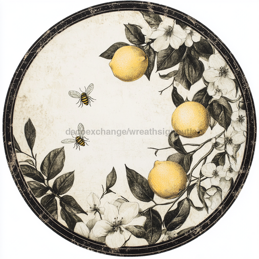 Lemon Sign, Everyday Sign, DCO-13031, Sign For Wreath, 10" Metal Sign