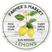 Lemon Sign, Farmers Market Sign, DECOE-4063, 10" Metal Round