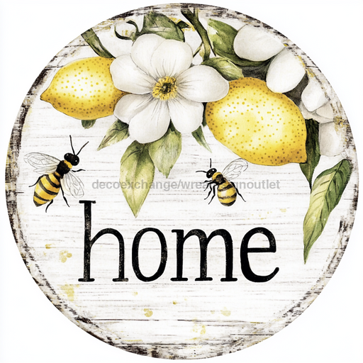 Lemon Sign, Home Sign, DCO-13039, Sign For Wreath, 10" Metal Sign