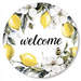Lemon Sign, Welcome Sign, DCO-13027, Sign For Wreath, 10" Metal Sign