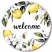 Lemon Sign, Welcome Sign, DCO-13047, Sign For Wreath, 10" Metal Sign