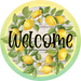 Lemon Welcome Sign, DECOE-4048, 10" Metal Round