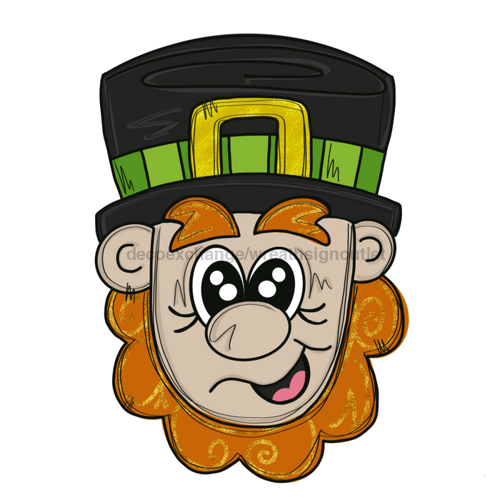Leprechan St Patricks Day Door Hanger Mj-W-00031 22’ Wood
