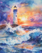 Light house Sign, DCO-13437, Sign For Wreath, 10x10" Metal Sign