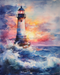 Light house Sign, DCO-13438, Sign For Wreath, 10x10" Metal Sign