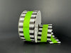 Lime Flat Breeze/Blk-Wht Strp Edge 1.5’’X10Y 46521-09-09 Ribbon