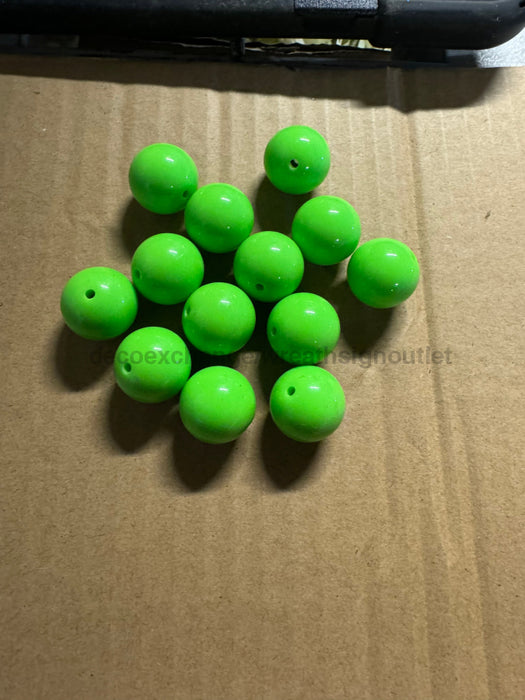 Lime Green Bubble Gum Bead Premium Mix Bag Of 100 Dei-037 Tools